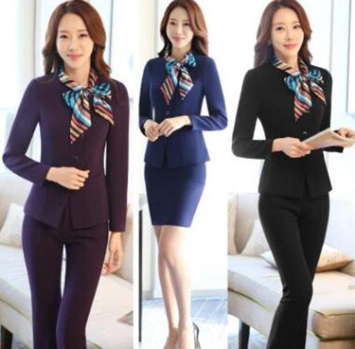 供應(yīng) 酒店工作服秋冬裝女領(lǐng)班前臺(tái)收銀餐廳服務(wù)員工作服長袖美容師